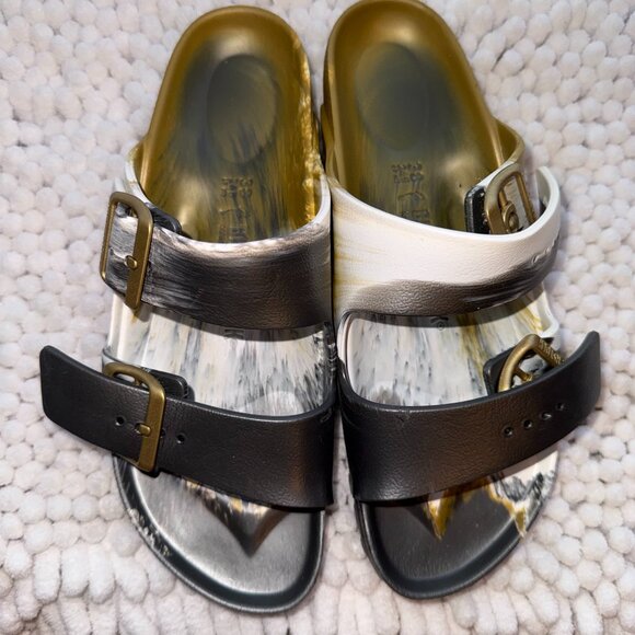 Birkenstock Shoes - Birkenstock Arizona EVA Marble Adjustable Buckle Slide Sandals